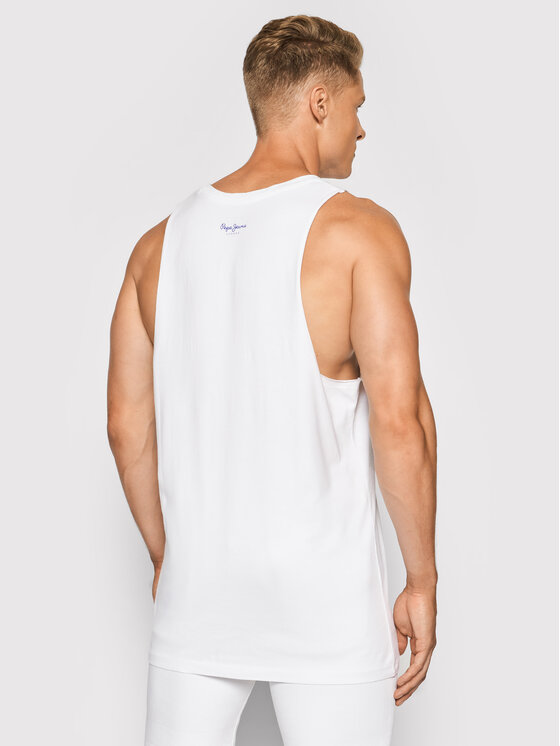 Pepe Jeans Debardeur Rustin PM507235 Blanc Loose Fit Modivo