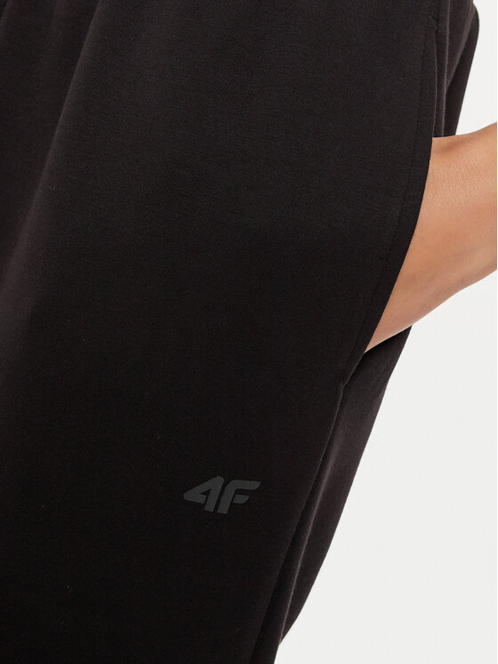 4F 4F Долнище анцуг 4FWAW24TTROF0840 Черен Loose Fit