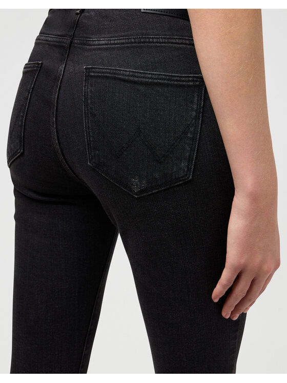 Wrangler Wrangler Spodnie materiałowe HIGH SKINNY Niebieski Skinny Fit
