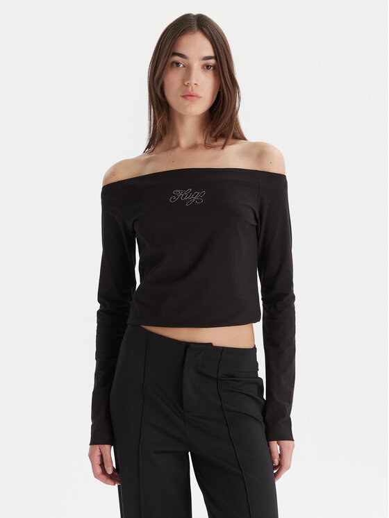 HUGO HUGO Halenka Dolder 50546931 Černá Slim Fit