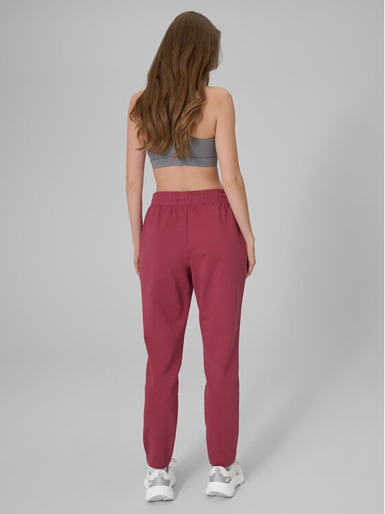 4F 4F Spodnie dresowe 4FRSS26TTROF1851-60S Czerwony Slim Fit