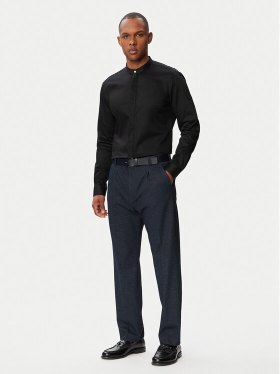 HUGO HUGO Hemd Kaleb 50544949 Schwarz Slim Fit