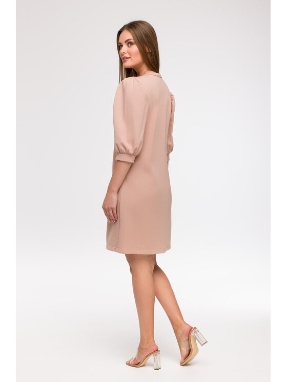 BeWear BeWear Sukienka letnia B291 Brązowy Comfortable Fit