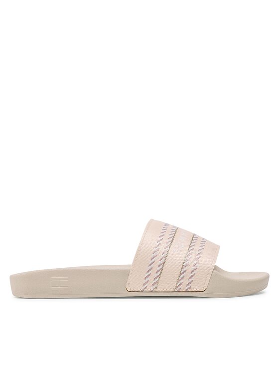 Tommy Hilfiger Tommy Hilfiger Шльопанці Webbing Slide FW0FW07153 Бежевий