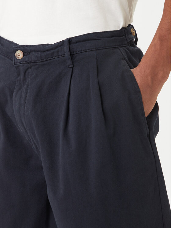 Guess Jeans Guess Jeans Kalhoty z materiálu M6RB59 WGCV1 Tmavomodrá Relaxed Fit