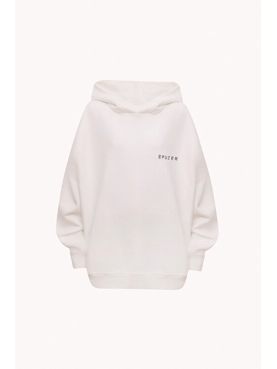 Epuzer Epuzer Bluza in off white Biały Loose Fit