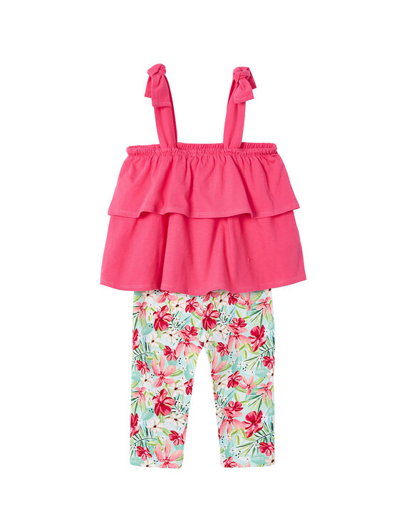 Mayoral Mayoral Komplet top i legginsy 3710 Kolorowy Regular Fit