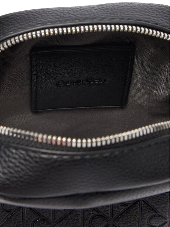 Calvin Klein Calvin Klein Borsellino Emblem Aop Emboss Slim Reporter LV04D3228G Nero