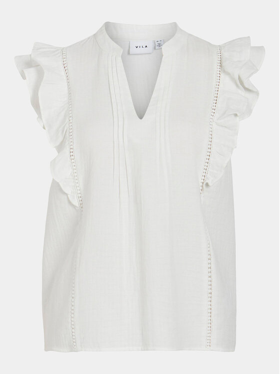Vila Vila Bluse Tovan 14093835 Weiß Regular Fit