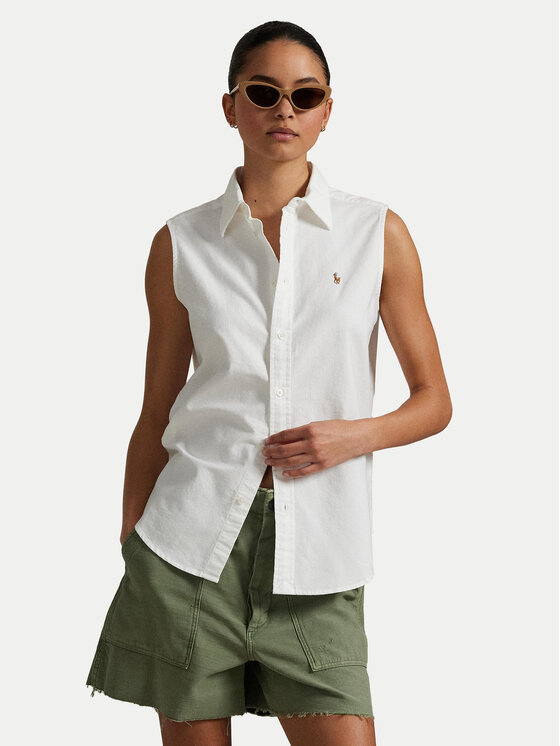 Damska Koszula Polo Ralph Lauren, Rozmiar XL, Biała, 211968992001