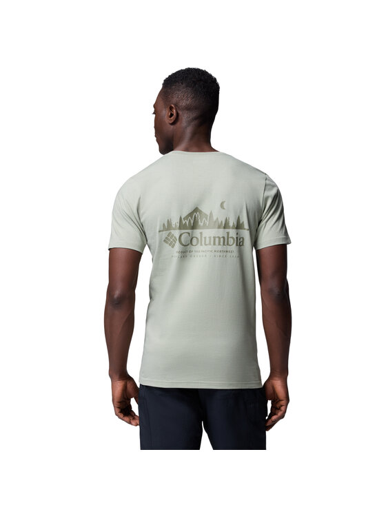 Columbia Columbia T-Shirt Columbia Rapid Ridge Back Graphic Tee II Zielony Regular Fit