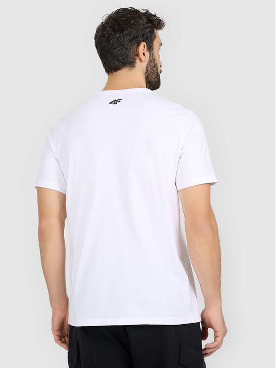 4F 4F T-shirt 4FRAW25TTSHM3845-10S Bianco Regular Fit