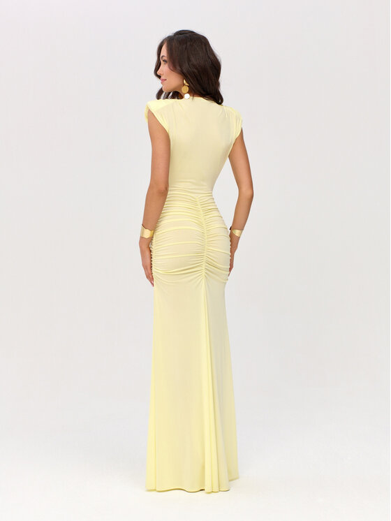 Roco Fashion Roco Fashion Abito da sera Noelia Giallo Slim Fit