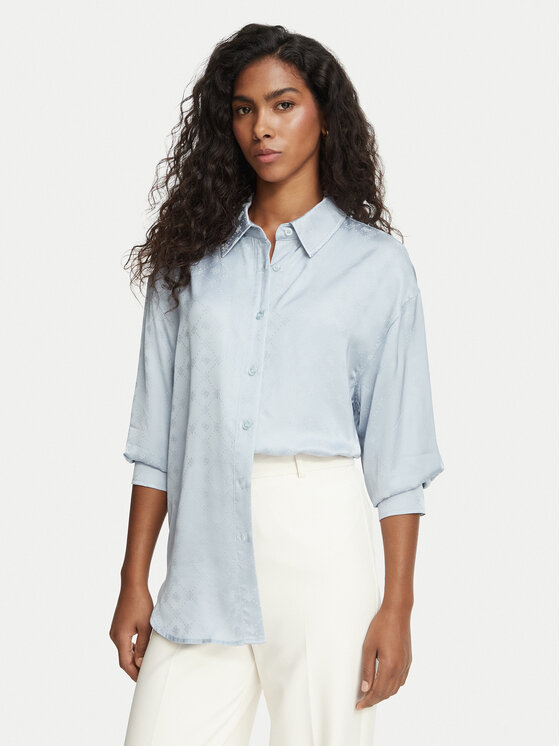 Guess Guess Košile W6BH46 W4236 Světle modrá Regular Fit