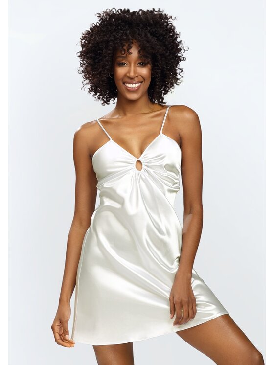 DKaren Lingerie DKaren Lingerie Koszula nocna Kamaria Écru Regular Fit