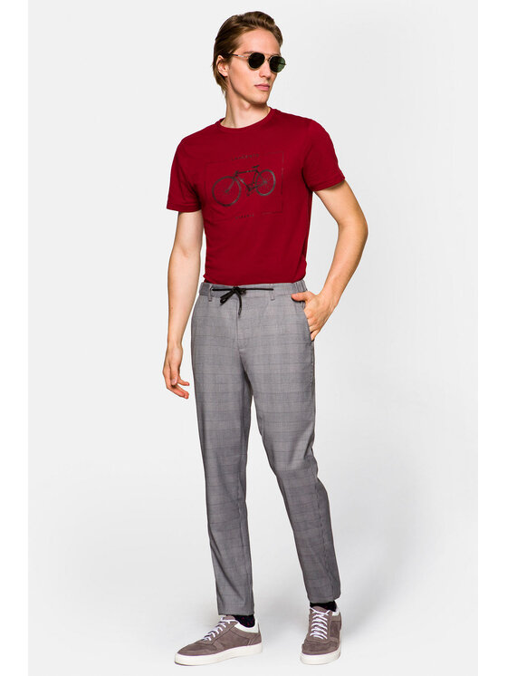 Lancerto Lancerto Spodnie materiałowe Winston Szary Regular Fit
