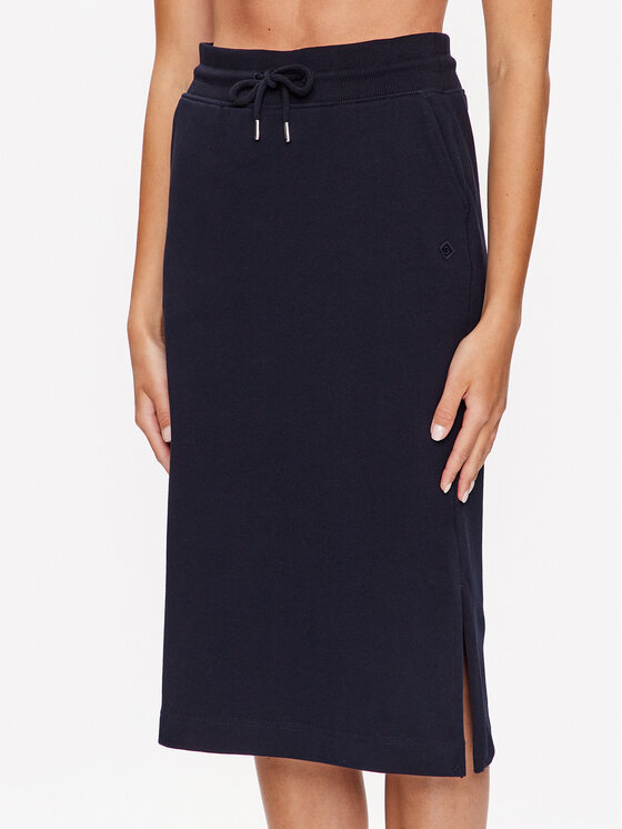 Gant Gant Midi suknja Icon 4204707 Tamnoplava Regular Fit