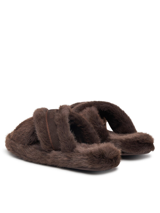 Tommy Hilfiger Tommy Hilfiger Παντόφλες Σπιτιού Th Feminine House Shoes FW0FW09615 Σκούρο καφέ