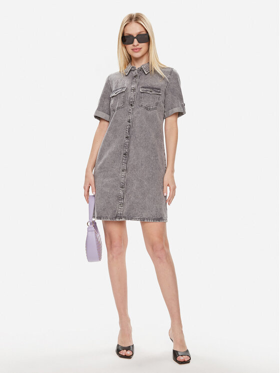Vero Moda Vero Moda Džínové šaty Jennie 10309665 Šedá Regular Fit