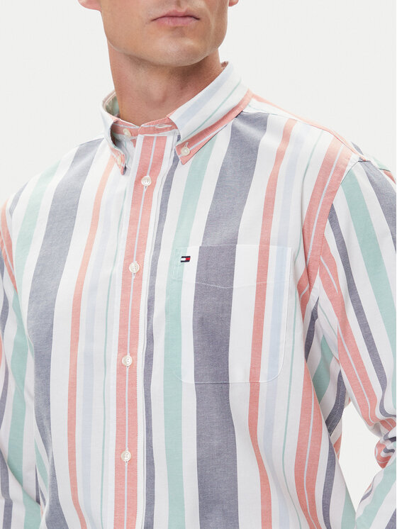 Tommy Hilfiger Tommy Hilfiger Koszula Oxford Regatta MW0MW39476 Kolorowy Regular Fit