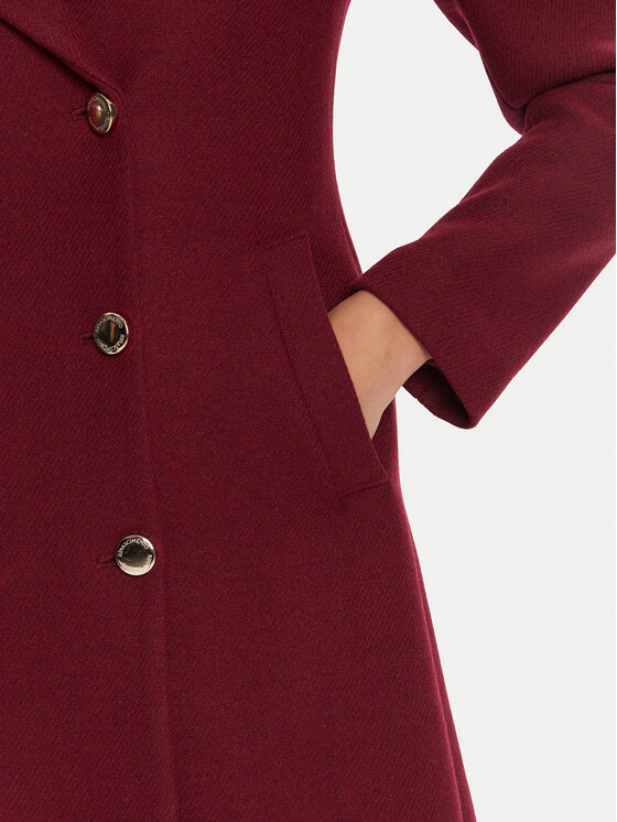Rinascimento Rinascimento Вовняне пальто CFC0126118003 Бордовий Regular Fit