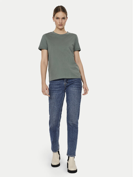 Vero Moda Vero Moda T-Shirt Paula 10243889 Zielony Regular Fit