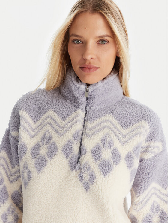 Roxy Roxy Fleecejacke Mountain Story ERJPF03228 Weiß Regular Fit