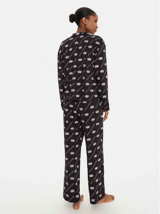 Juicy Couture Juicy Couture Pyžamo Estelle & Nolan JCLPJ224510 Černá Relaxed Fit