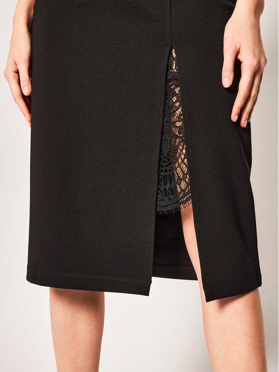 TWINSET TWINSET Puzdrová sukňa 201TP212C Čierna Regular Fit