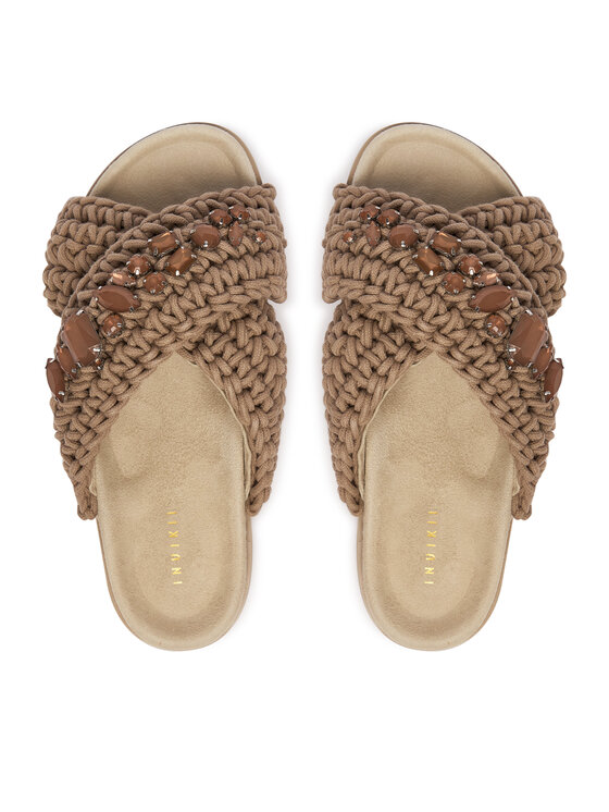 Inuikii Inuikii Şlapi Woven Stones Platform 1004.005.0043 Bej