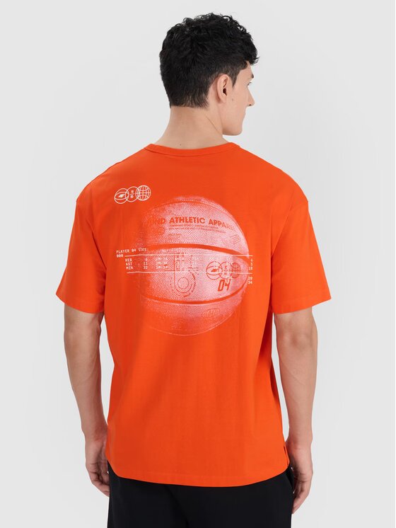 4F 4F T-Shirt 4FRSS25TTSHM2652-70S Πορτοκαλί Oversize
