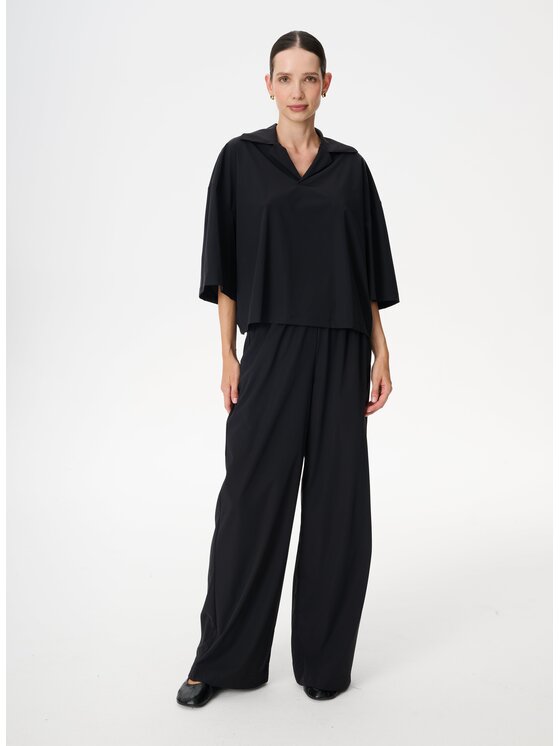 LEBRAND LEBRAND T-Shirt Pola Czarny Regular Fit
