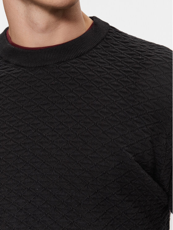 HUGO Hugo Sweater Sonderson 50500007 Fekete Regular Fit
