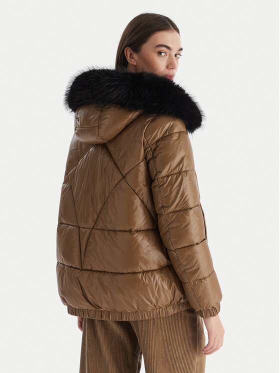 Geox Geox Μπουφάν χειμωνιάτικο Backsie W5628S T3121 F5212 Καφέ Oversize