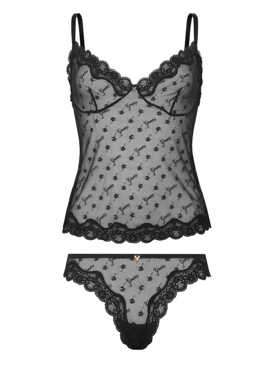 Guess Guess Souprava spodního prádla O5BG01 K1790 Černá