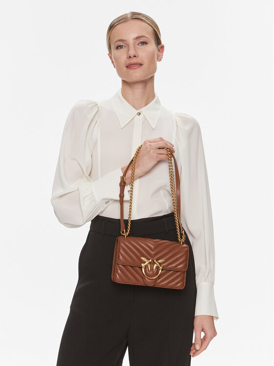 PINKO Pinko Ročna torba Love One Mini Dc PE 24 PLTT 100074 A0GK Rjava