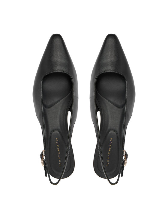 Tommy Hilfiger Tommy Hilfiger Γοβάκια Th Buckle Slingback Low Pump FW0FW09009 Μαύρο