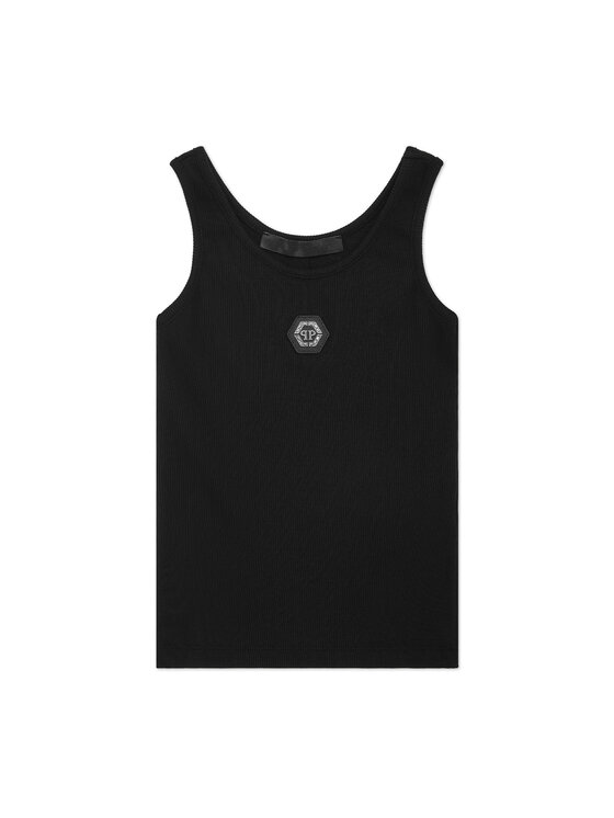 PHILIPP PLEIN PHILIPP PLEIN Tank top 28153 Czarny Basic Fit