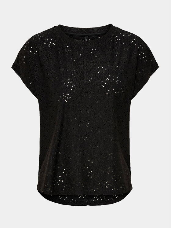 ONLY ONLY Μπλουζάκι Smilla 15231005 Μαύρο Regular Fit