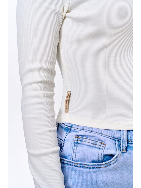 blue shadow blue shadow Top Exina Écru Regular Fit
