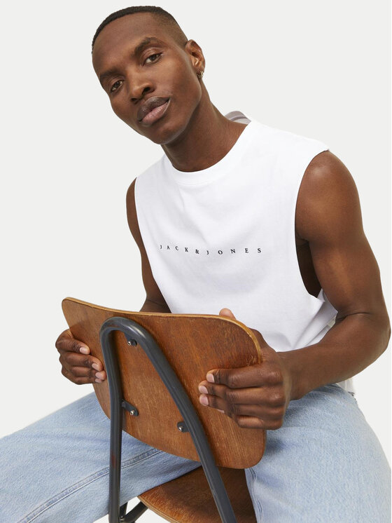 Jack&Jones Jack&Jones Tank top Jjestar 12249131 Λευκό Oversize