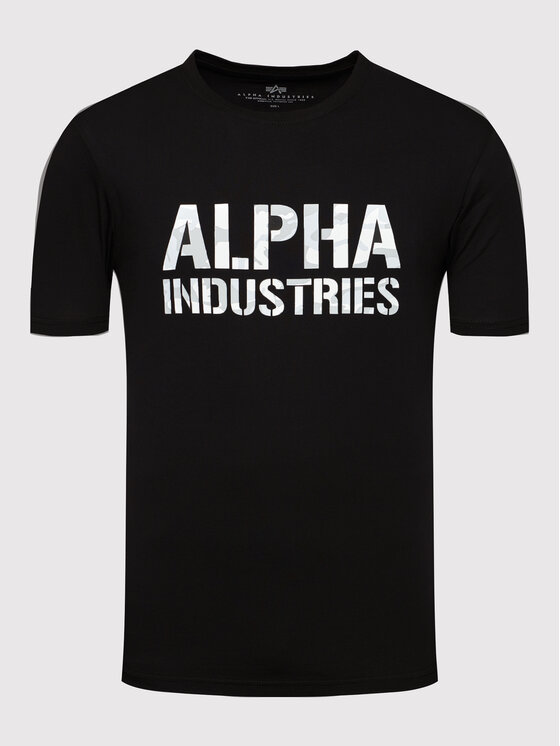 Alpha Industries Alpha Industries Тишърт Camo Print 156513 Черен Regular Fit