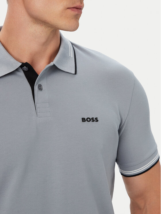 BOSS BOSS Tricou polo Paul 50506193 Gri Regular Fit