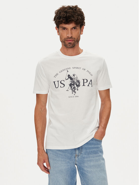 U.S. Polo Assn. U.S. Polo Assn. T-Shirt MUP4203 Biały Regular Fit
