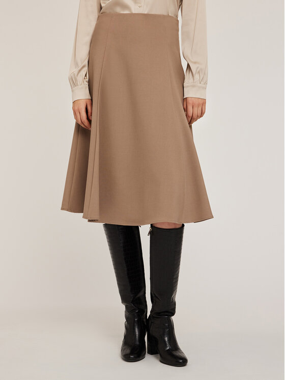 Motivi Motivi Gonna midi 1180Q001016N022 Écru Flared Fit