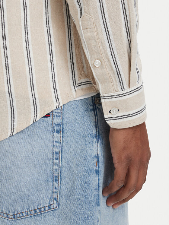 Tommy Jeans Tommy Jeans Hemd DM0DM22755 Hellbeige Regular Fit