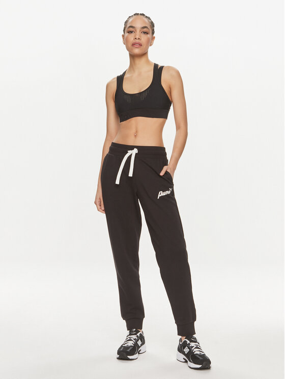 Puma Puma Spodnie dresowe Ess+ Script 679350 Czarny Regular Fit