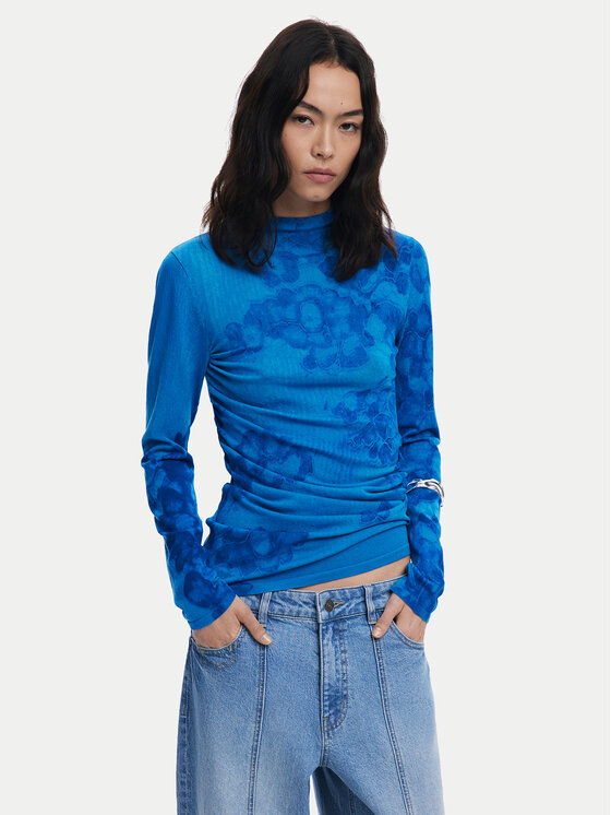 Desigual Desigual Rollkragenpullover Ottawa 25WWJF38 Blau Regular Fit