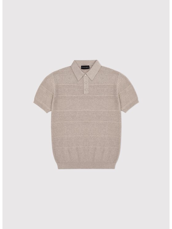 Pako Lorente Pako Lorente Polo P25SF-TX-011 Beżowy Classic Fit