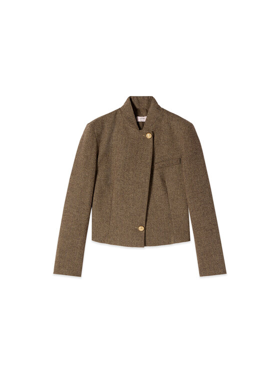 Oltre Oltre Marynarka Q038R004671N0V2 Brązowy Regular Fit